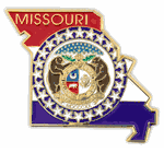 Missouri Map Lapel Pin - Updated Version