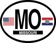 Missouri Flag It Oval Decal
