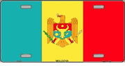 Moldova Flag License Plate