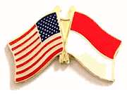 Monaco Flag Lapel Pin - Double