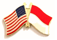 Monaco Flag Lapel Pin - Double