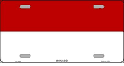 Monaco Flag License Plate