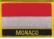 Monaco Flag Patch with Name