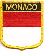 Monaco Flag Shield Patch