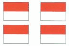 Monaco Flag Stickers - Sheet of 50