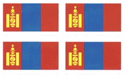 Mongolia Flag Stickers - Sheet of 50