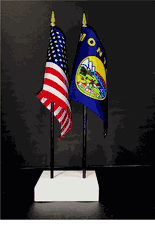 Montana and US Flag Desk Set