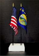 Montana and US Flag Desk Set