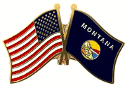 Montana Flag Lapel Pin - Double