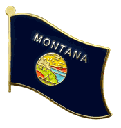 Montana Flag Lapel Pin - Single