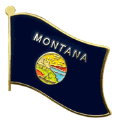Montana Flag Lapel Pin - Single