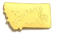 Montana Map Lapel Pin 