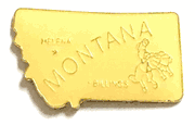 Montana Map Lapel Pin 