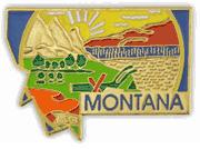 Montana Map Lapel Pin - Updated Version