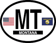 Montana Flag It Oval Decal