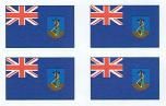 Montserrat Flag Stickers - Sheet of 50
