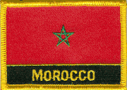 Morocco Flag Patch with Name