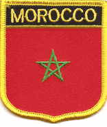 Morocco Flag Shield Patch