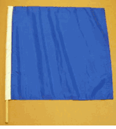  Blue Motorcycle Racing Flag with Wood Pole