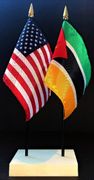 Mozambique and US Flag Desk Set
