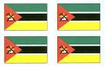 Mozambique Flag Stickers - Sheet of 50