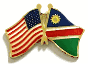 Namibia Flag Lapel Pin - Double