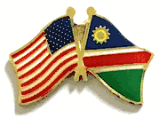 Namibia Flag Lapel Pin - Double