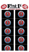 National Guard Flag Stickers 50 Stickers per package