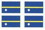 Nauru Flag Stickers - Sheet of 50