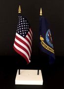Navy and US Flag Desk Set