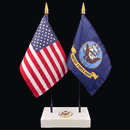 Navy and US Flag Executive Desk Set