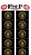 Navy Flag Stickers 50 Stickers per package