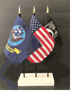 US Navy 3 Flag Set