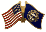 Nebraska Flag Lapel Pin - Double