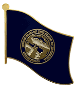 Nebraska Flag Lapel Pin - Single