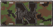 Nebraska Huskers - Camo License Plate