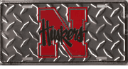 Nebraska Huskers - Diamond License Plate