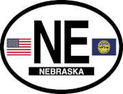 Nebraska Flag It Oval Decal