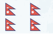 Nepal Flag Stickers - Sheet of 50