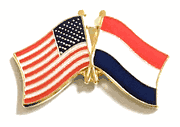 Netherlands Flag Lapel Pin - Double 