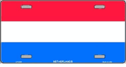Netherlands Flag License Plate