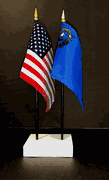 Nevada and US Flag Desk Set