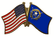 Nevada Flag Lapel Pin - Double