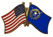 Nevada Flag Lapel Pin - Double