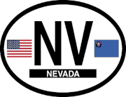 Nevada Flag It Oval Decal