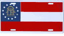 New 2003 Georgia State Flag License Plate