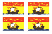 New Brunswick Flag Stickers - 50 per sheet