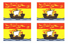 New Brunswick Flag Stickers - 50 per sheet