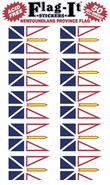 New  Foundland Flag Stickers 50 Stickers per package