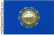 New Hampshire Flag Decal Stickers